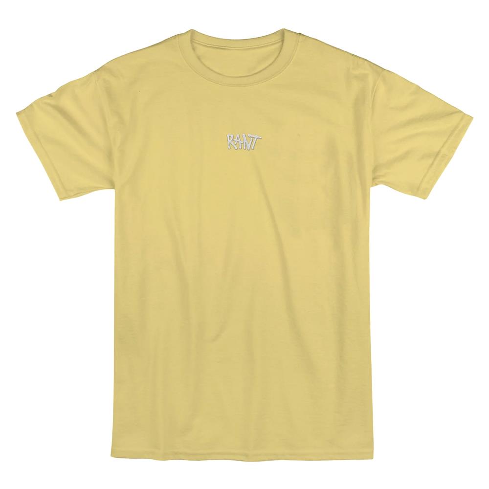 Rant Embroidered Logo T-shirt - Yellow Haze available at 5150bmx.com