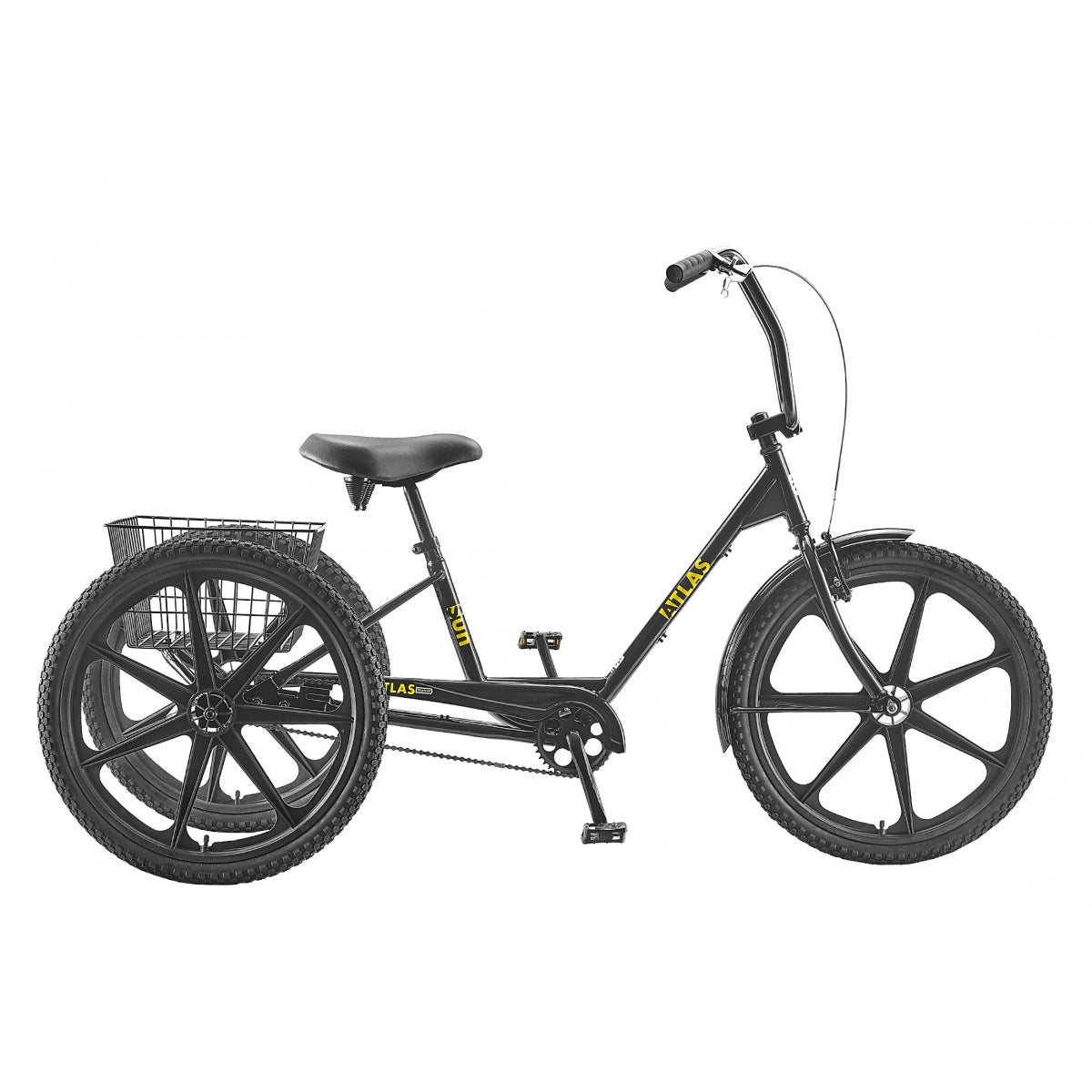 SUN BICYCLES TRIKE SUN ATLAS TRANSIT Black 24***W/ Black BASKET*** / WHEELS NOT INCLUDED* (H) - SUN BICYCLES