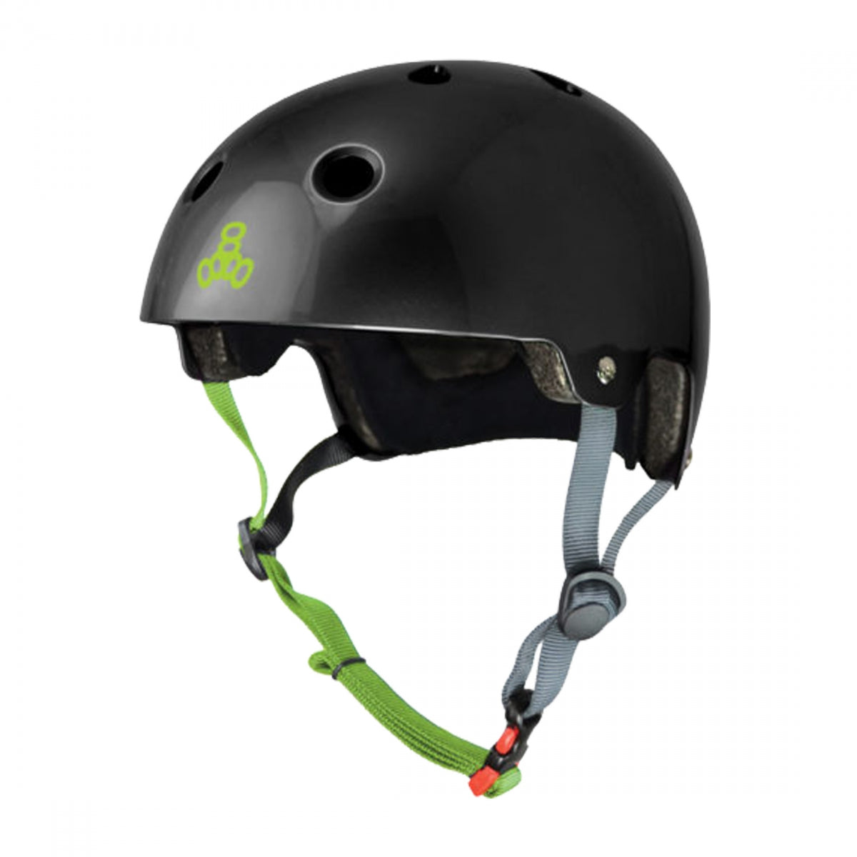 TRIPLE EIGHT HELMET TRIPLE8 DUAL CERT w/EPS LG-XL BK/ZEST-GLOSS - TRIPLE EIGHT