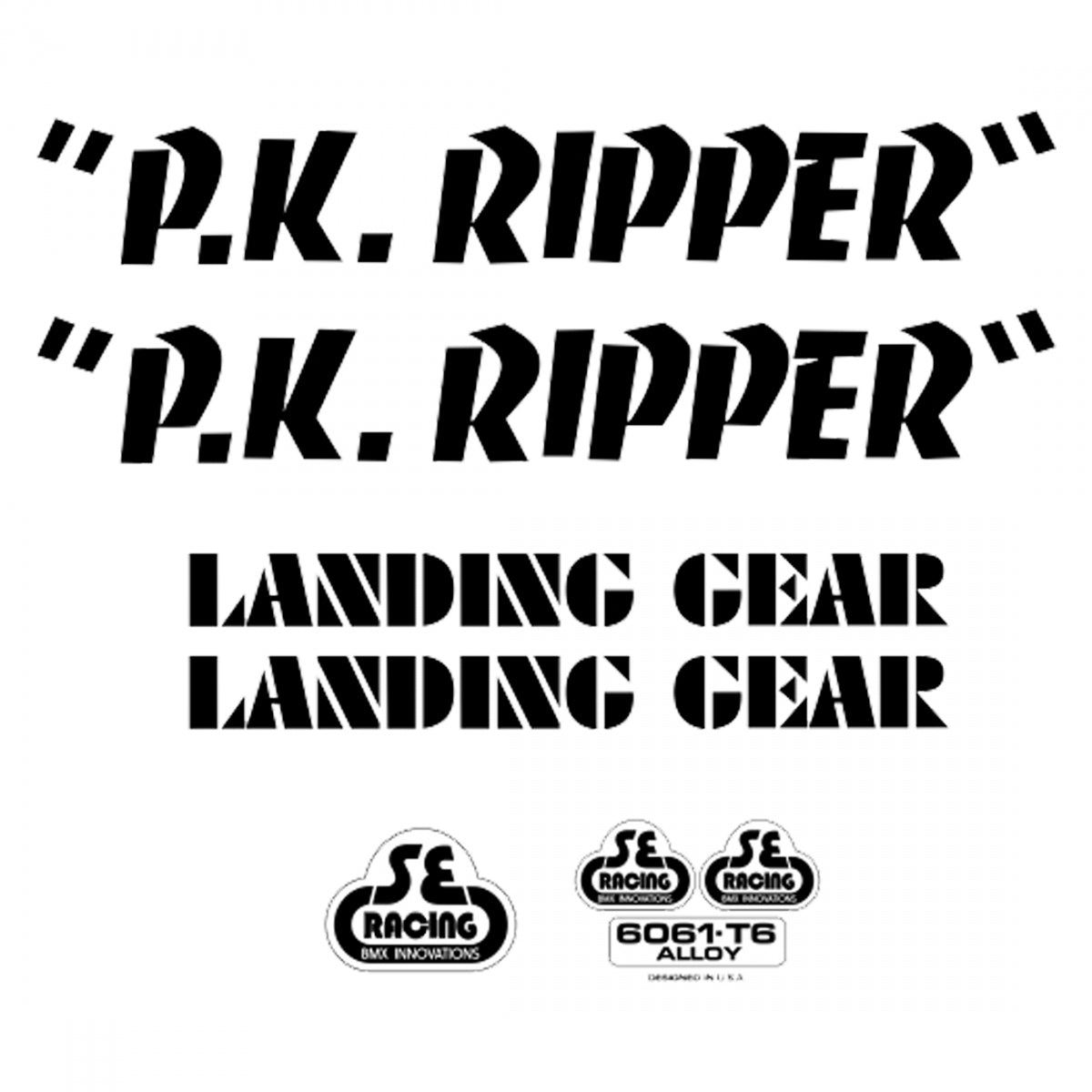 SE BIKES DECAL SE BIKES SET PK RIPPER BK - SE BIKES