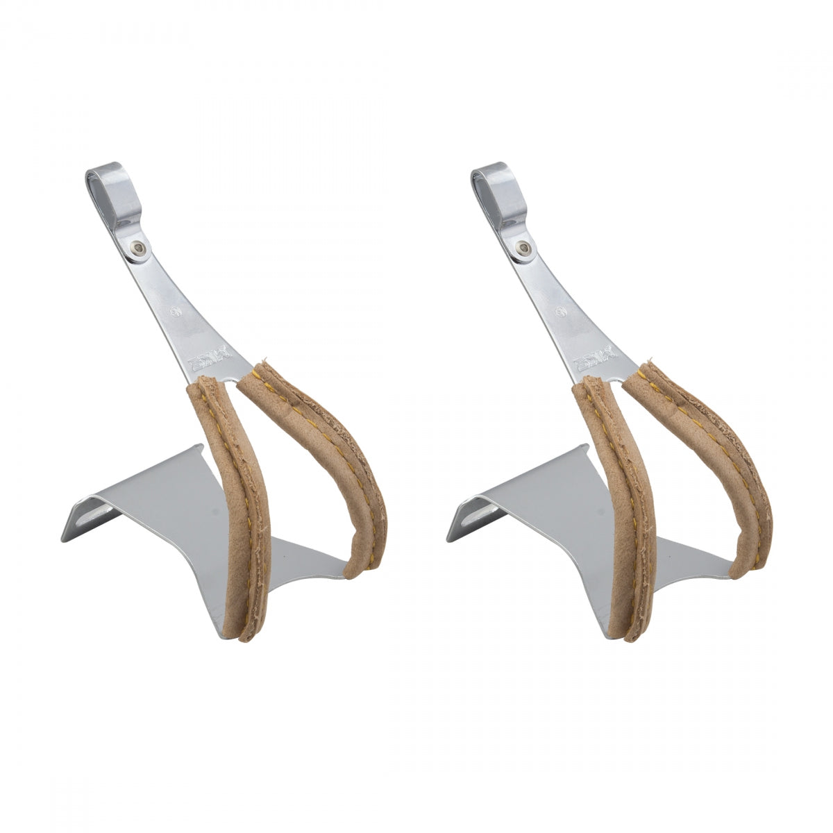 MKS TOE CLIPS MKS RD STL CP w/LEATHER MED - MKS