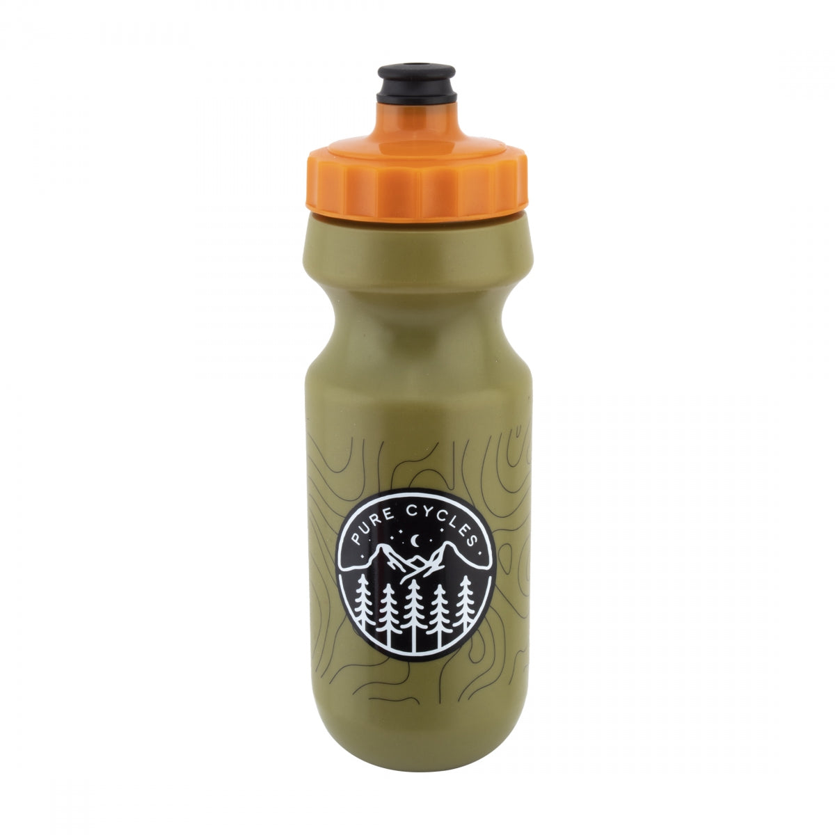 PURE CYCLES BOTTLE PURE 600cc MTN-ICON OLIVE w/PRESSURE VALVE - PURE CYCLES
