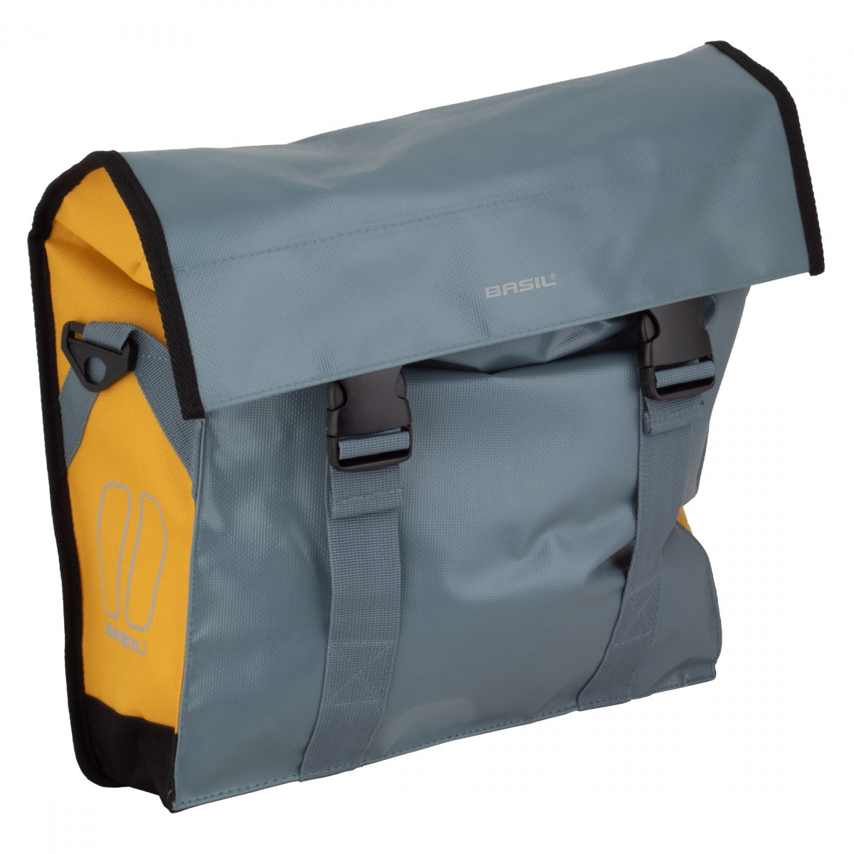BASIL BAG BASIL PANNIER URBAN LOAD SINGLE MESSENGER HOOK-ON GY/GD - BASIL