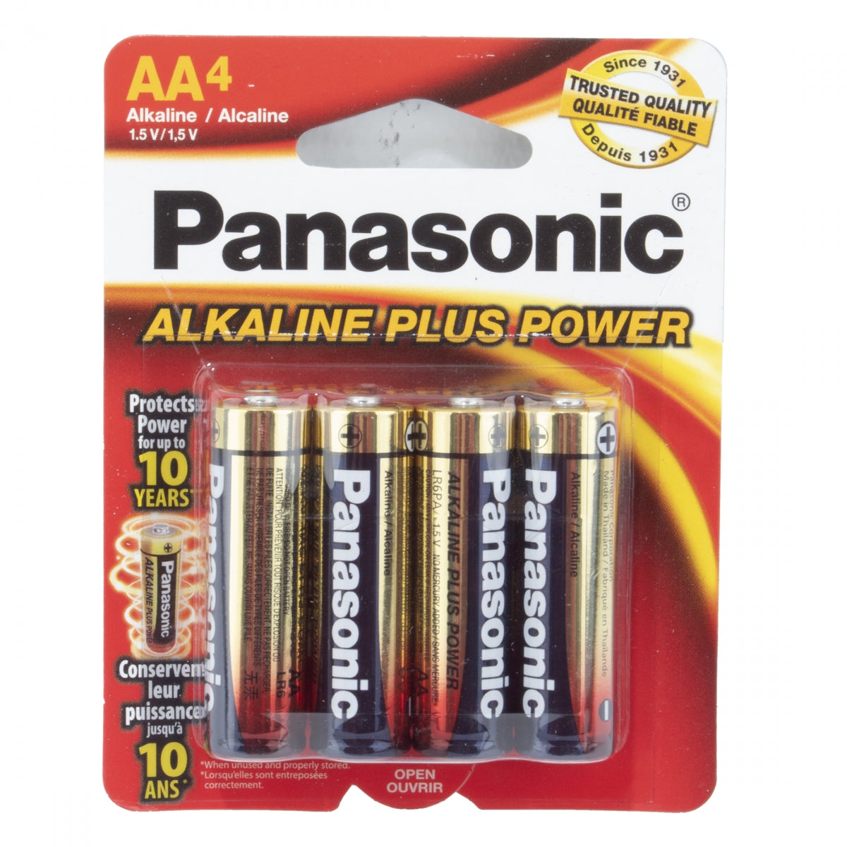 BATTERIES BATTERY ALKALINE PANA AA PKof4 - BATTERIES
