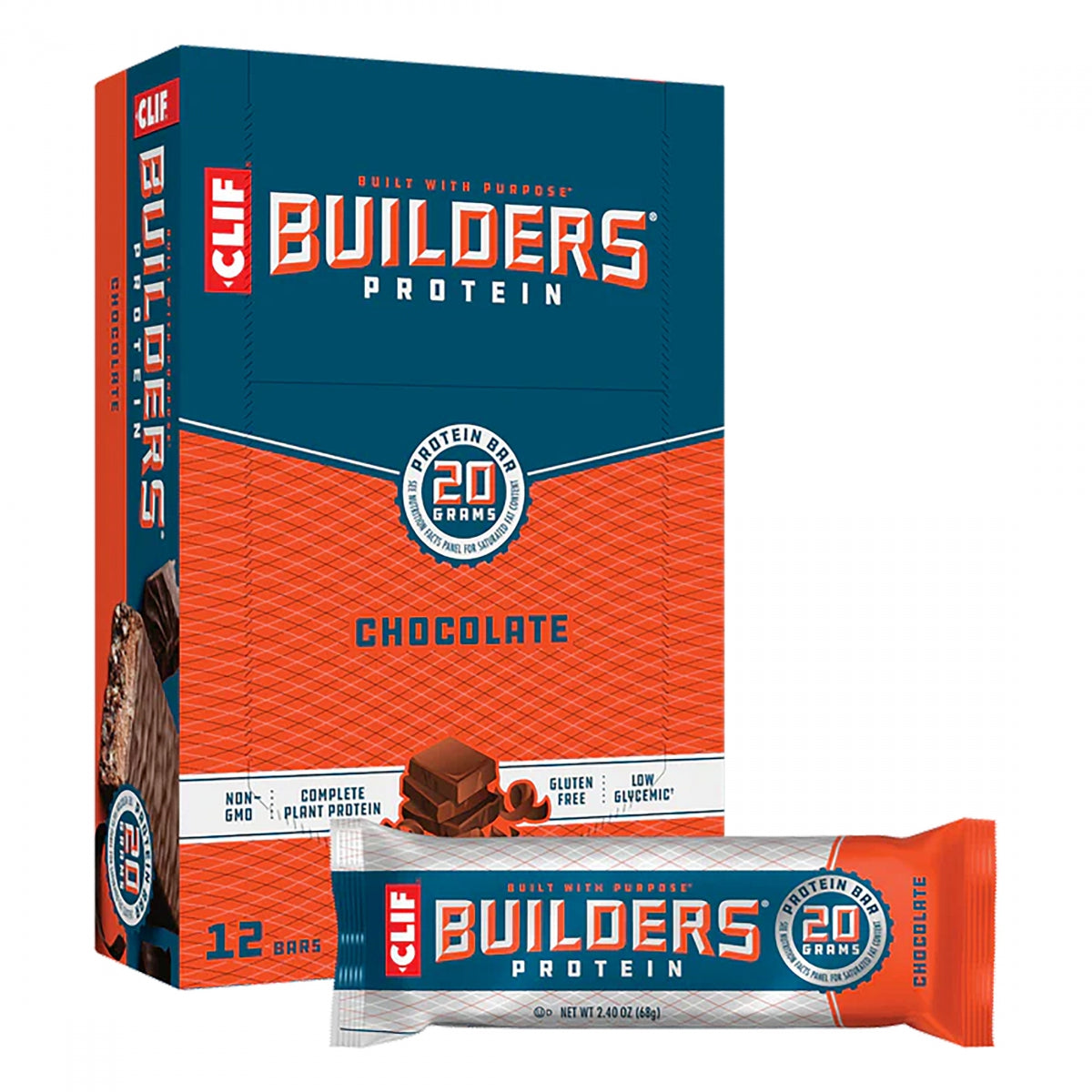 CLIFBAR FOOD CLF BUILDERS BAR CHOCOLATE BXof12 - CLIFBAR