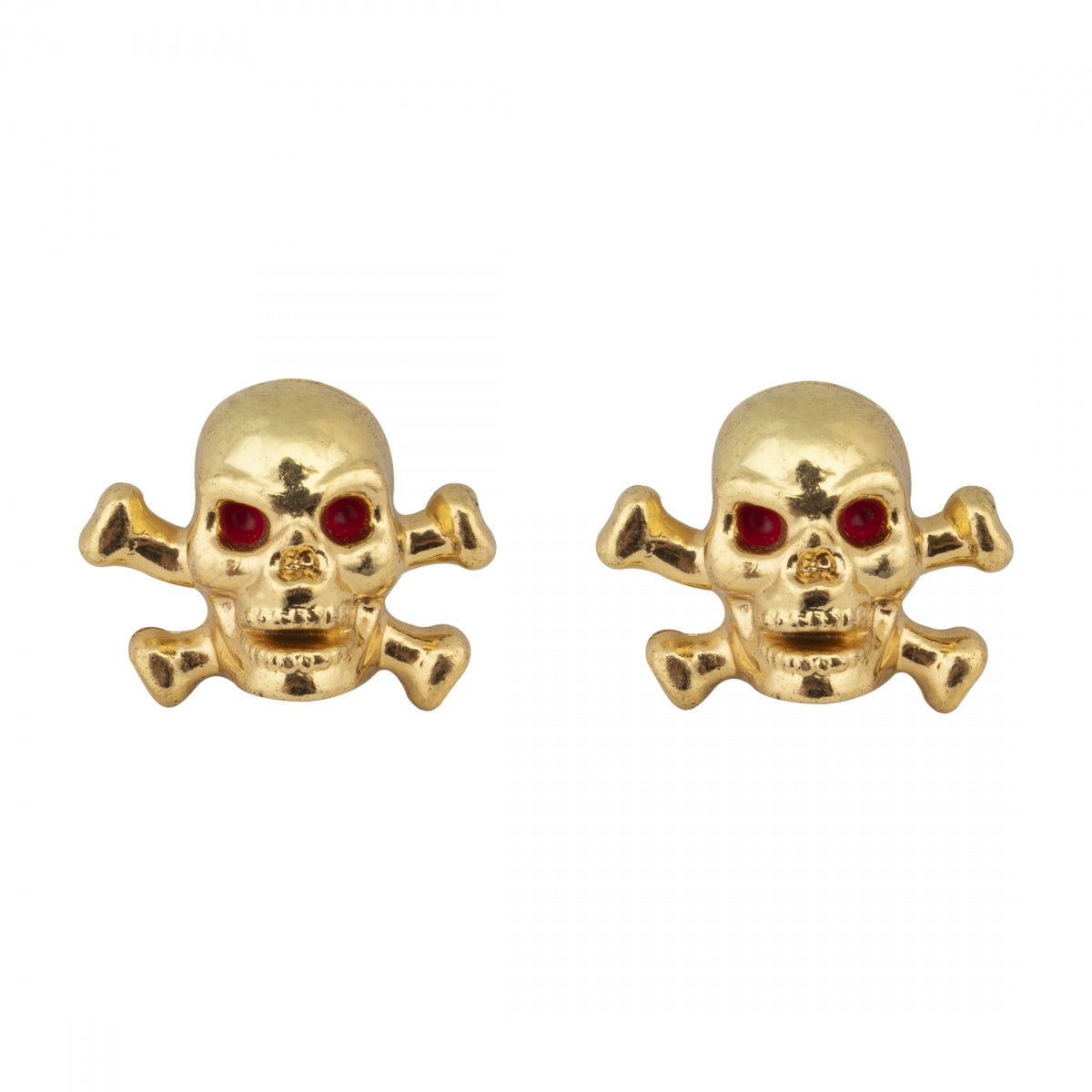 TRIK TOPZ VALVE CAPS TRIKTOPZ SKULL/BONE GOLD 1pr/PK - TRIK TOPZ