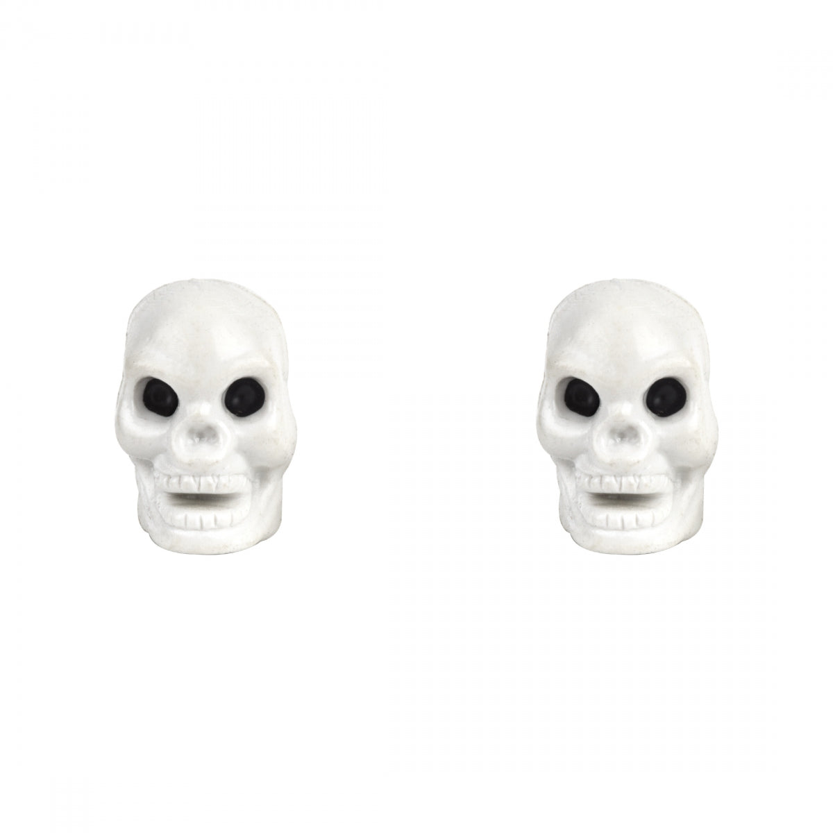 TRIK TOPZ VALVE CAPS TRIKTOPZ SKULL ONLY WHT 1pr/PK - TRIK TOPZ