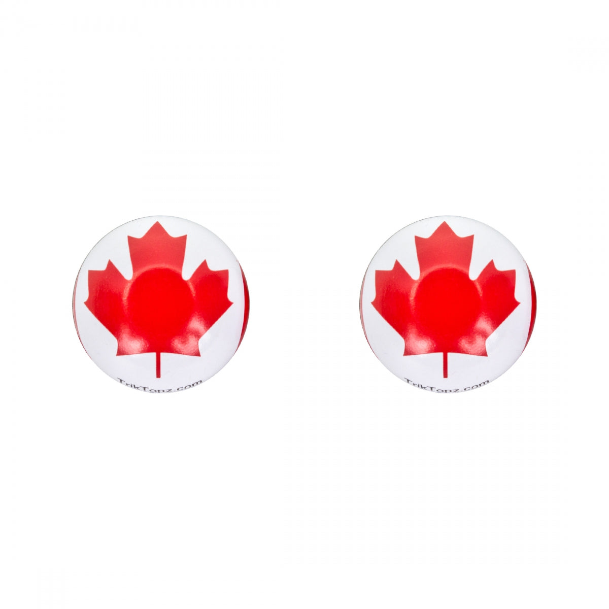 TRIK TOPZ VALVE CAPS TRIKTOPZ FLAG CANADA 1pr/PK - TRIK TOPZ