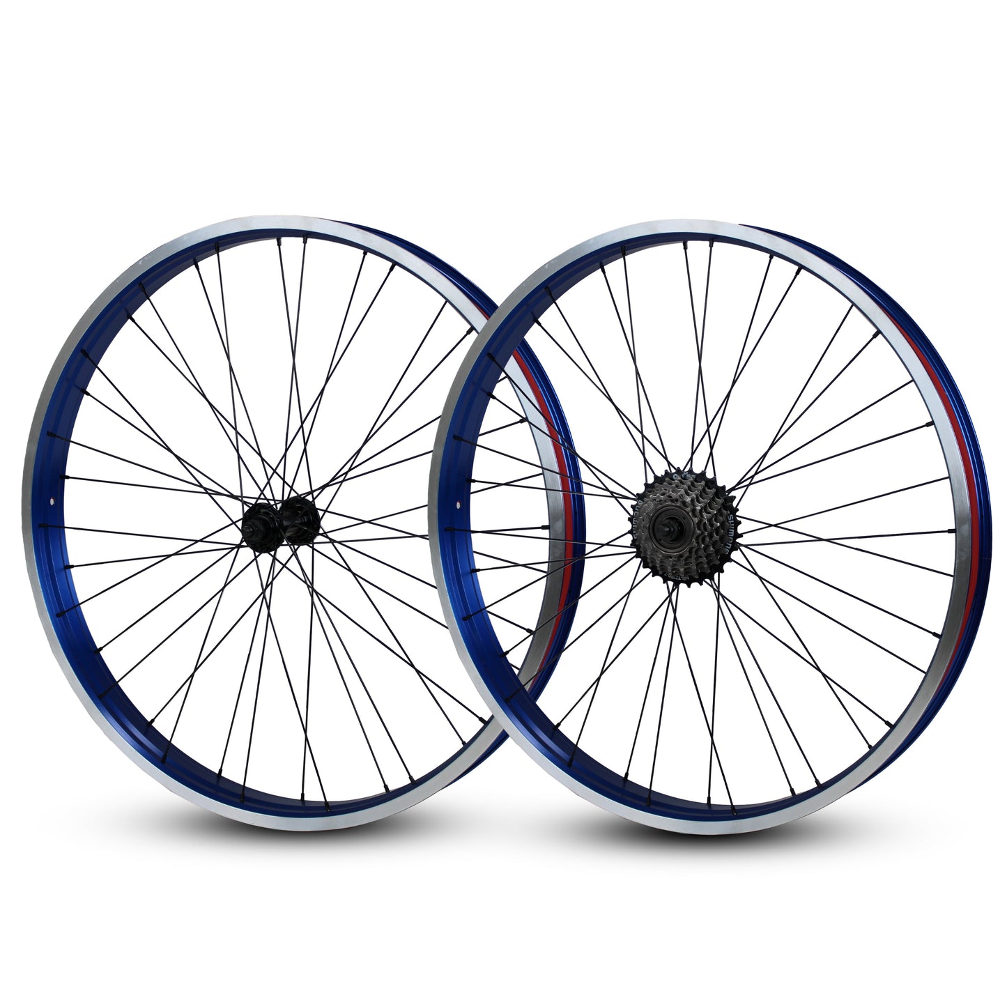 26"x57mm 7s Wheelset - Multi Colors available at 5150bmx.com
