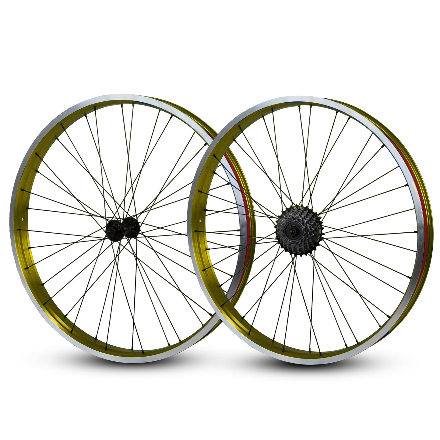26"x57mm 7s Wheelset - Multi Colors available at 5150bmx.com