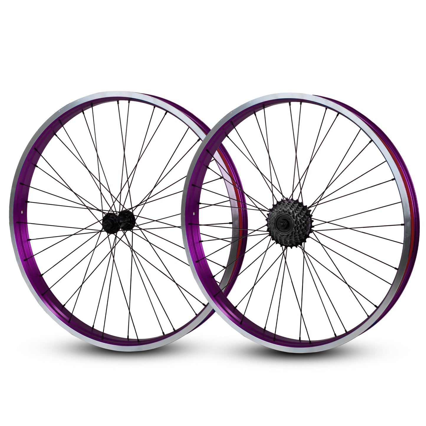 26"x57mm 7s Wheelset - Multi Colors available at 5150bmx.com