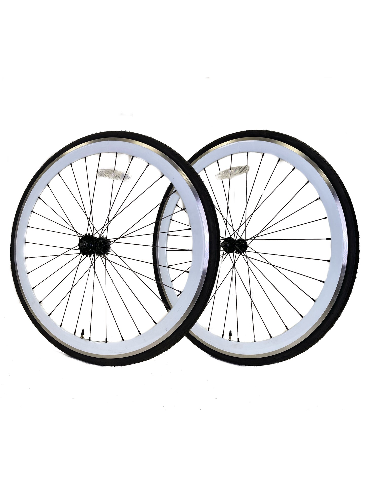 700c Wheelset - CNC White available at 5150bmx.com