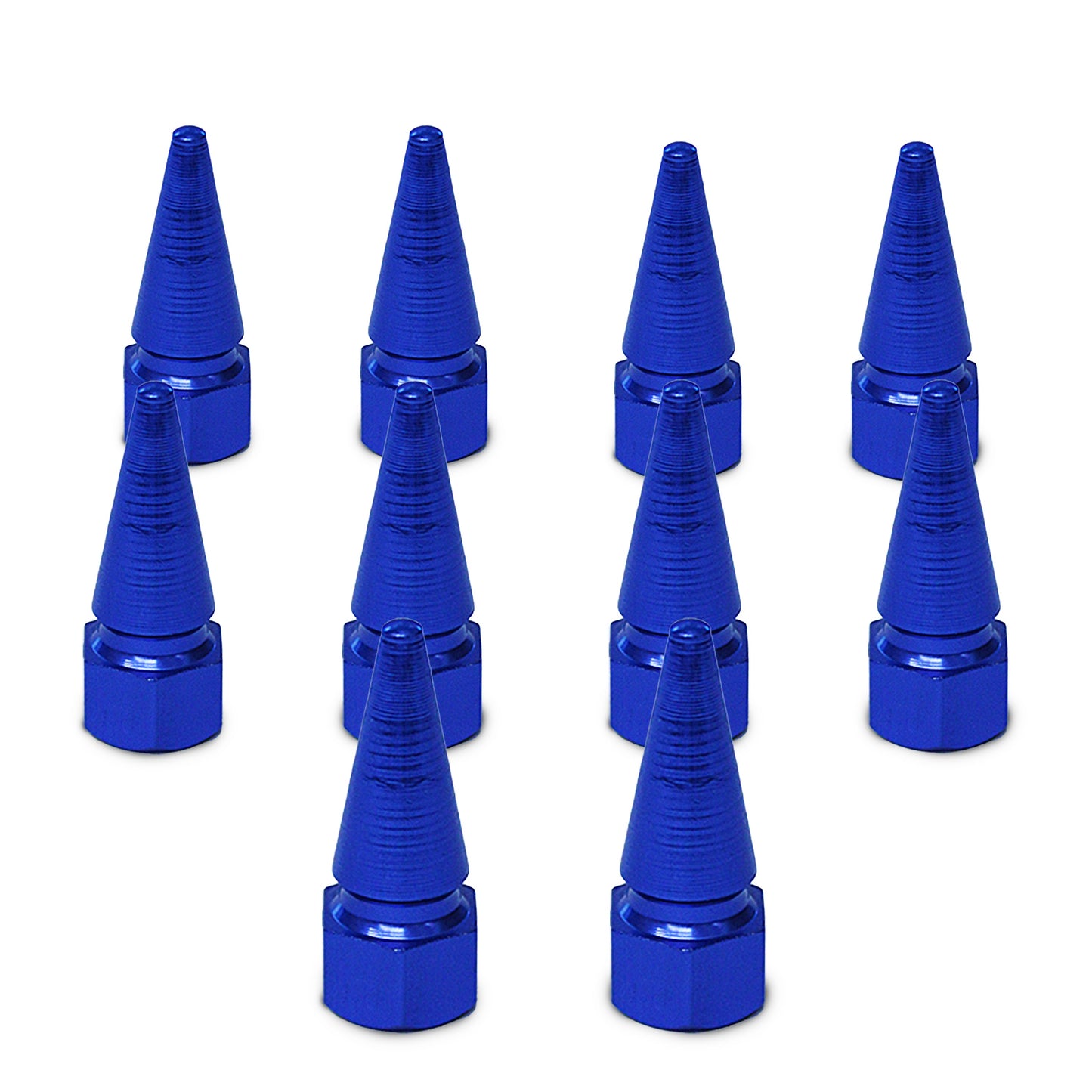 Valve Cap - 1" Spike - Blue available at 5150bmx.com