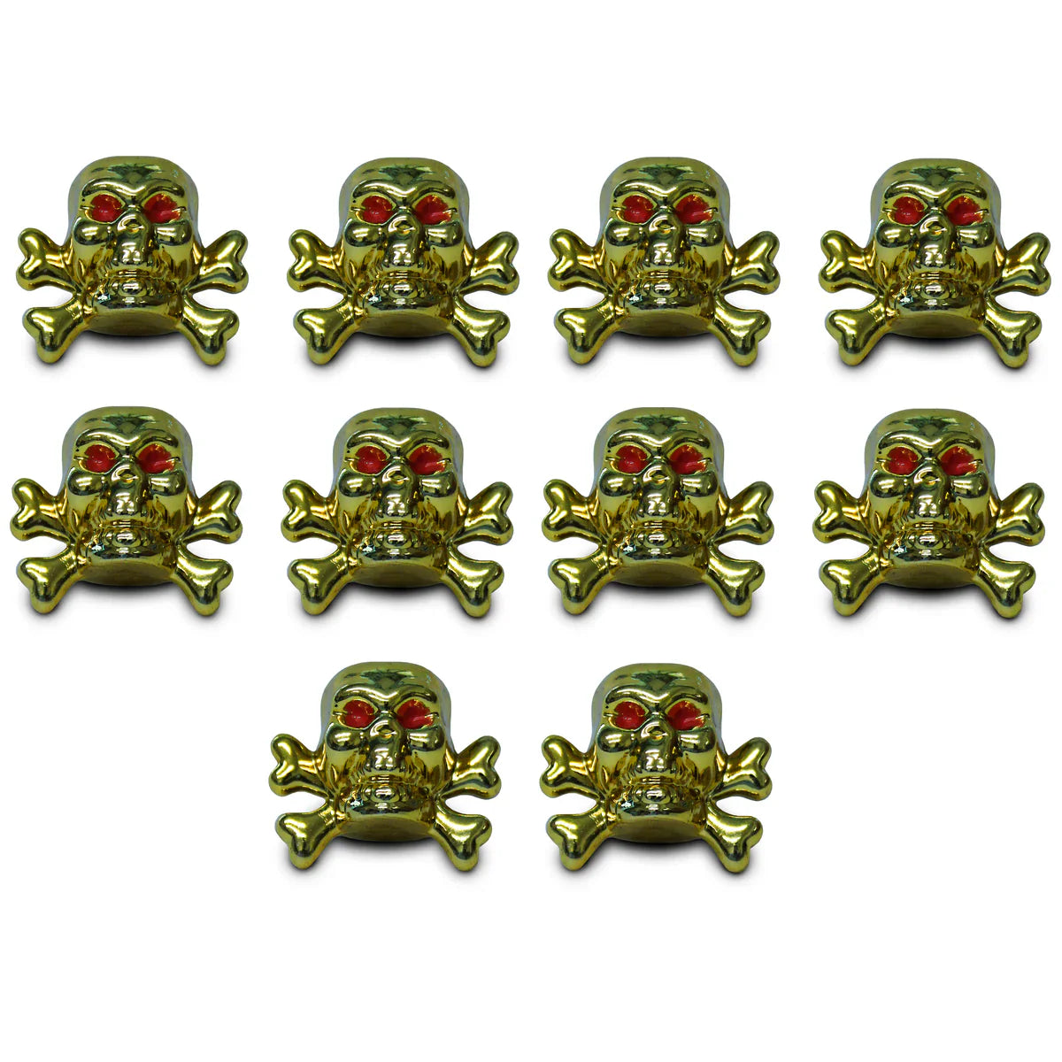 INNOVATIVE SPORTS VALVE CAPS CROSSBONES 10 pack available at 5150bmx.com