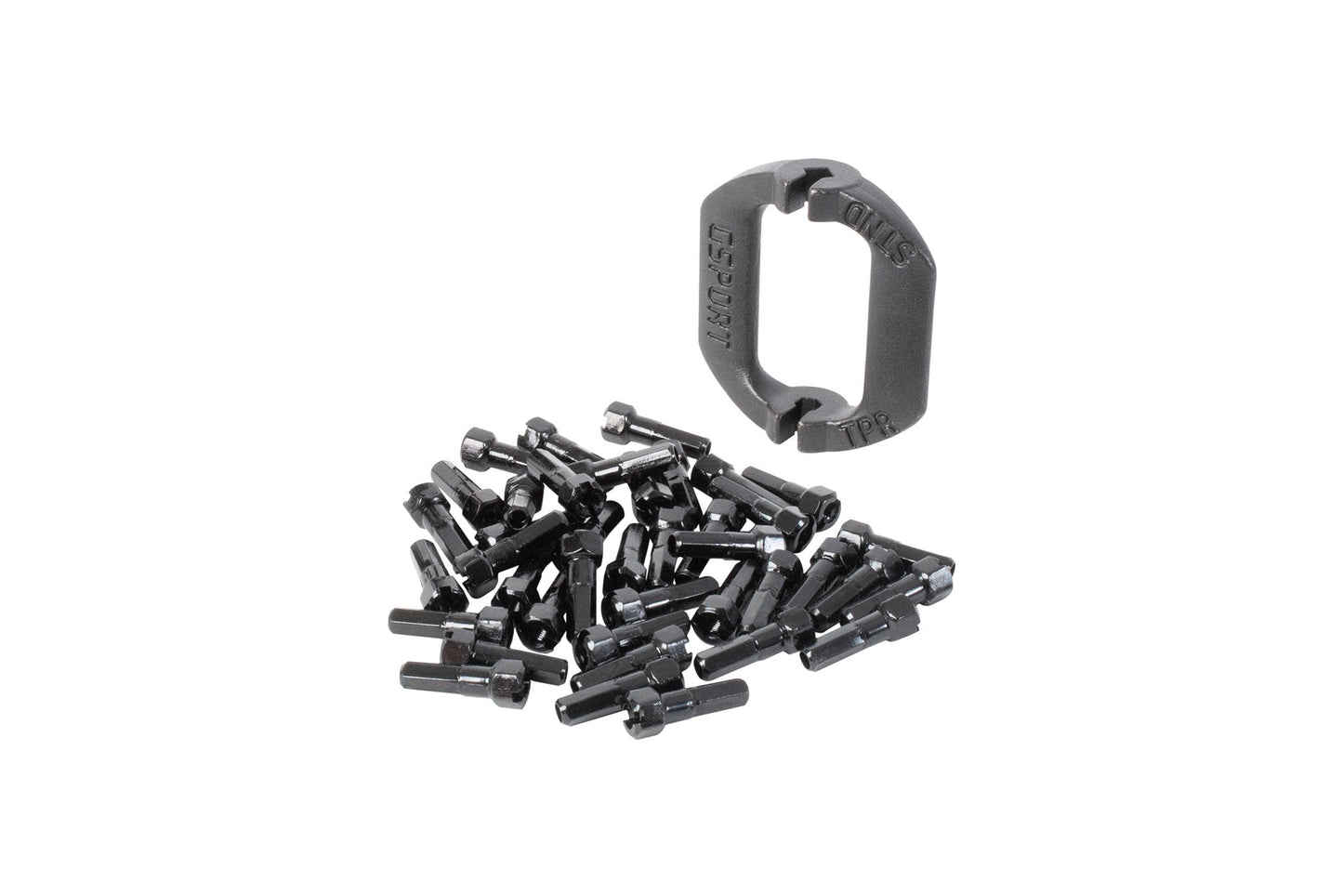 GSport Taper-Hex Nipples (Anodized Black) available at 5150bmx.com