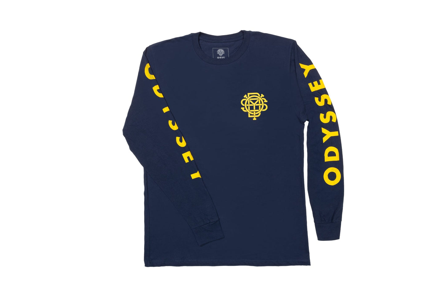 Odyssey Futura Long Sleeve (Navy with Mustard Ink) available at 5150bmx.com