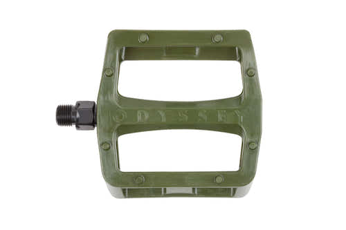 Odyssey Grandstand v2 PC Pedals (Army Green) available at 5150bmx.com