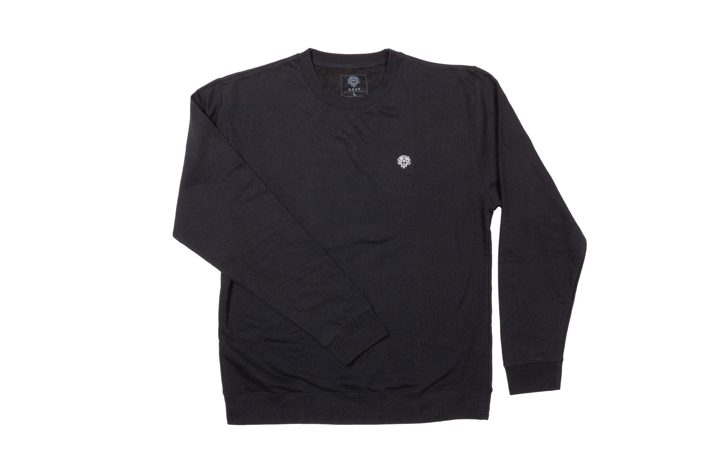 Odyssey Stitched Monogram Crewneck (Black with White Stitch) - Available at 5150bmx.com