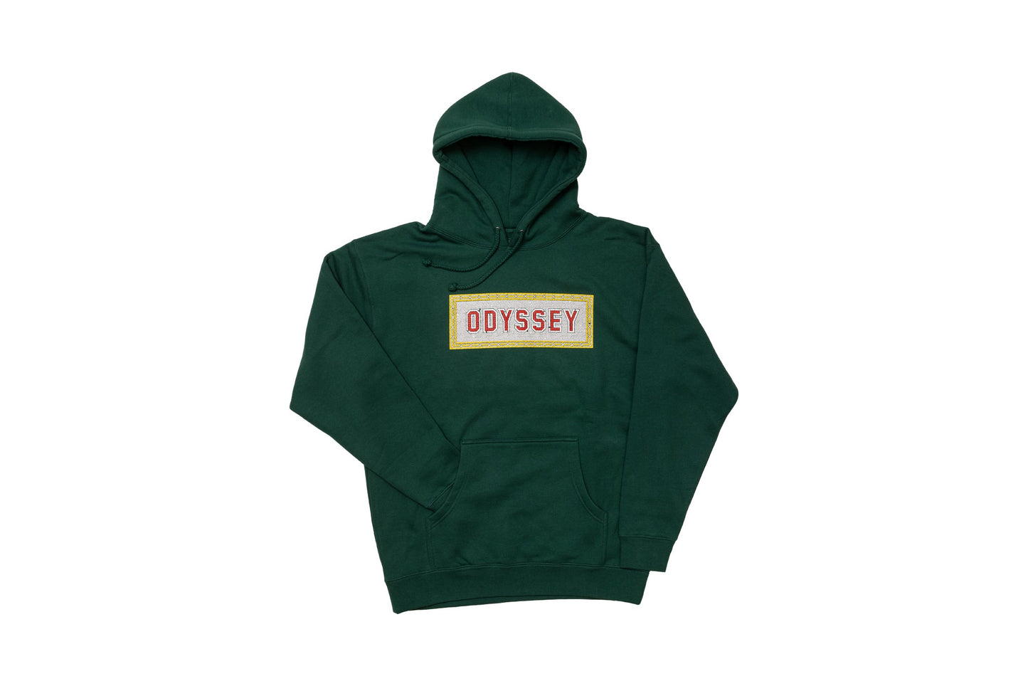 Odyssey Mosaic Pullover Hoodie (Dark Green with Yellow/Gray/Red Ink) available at 5150bmx.com