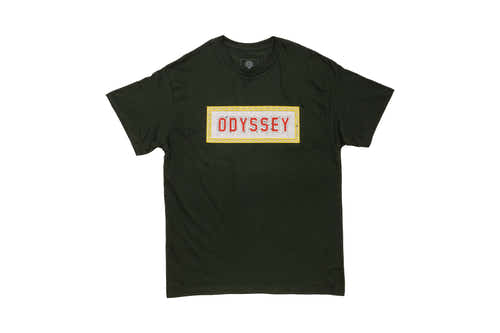 Odyssey Mosaic Tee (Forest w/ White+Red+Yellow Ink) available at 5150bmx.com