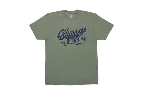 Odyssey Roam Tee (Olive with Navy Ink) available at 5150bmx.com