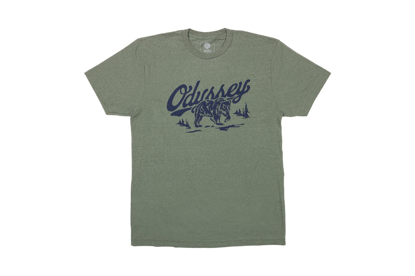 Odyssey Roam Tee (Olive with Navy Ink) available at 5150bmx.com