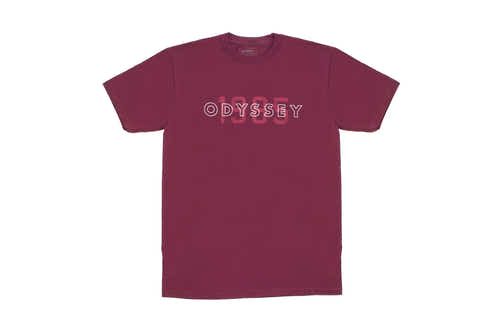 Odyssey Overlap Tee (Burgundy) available at 5150bmx.com