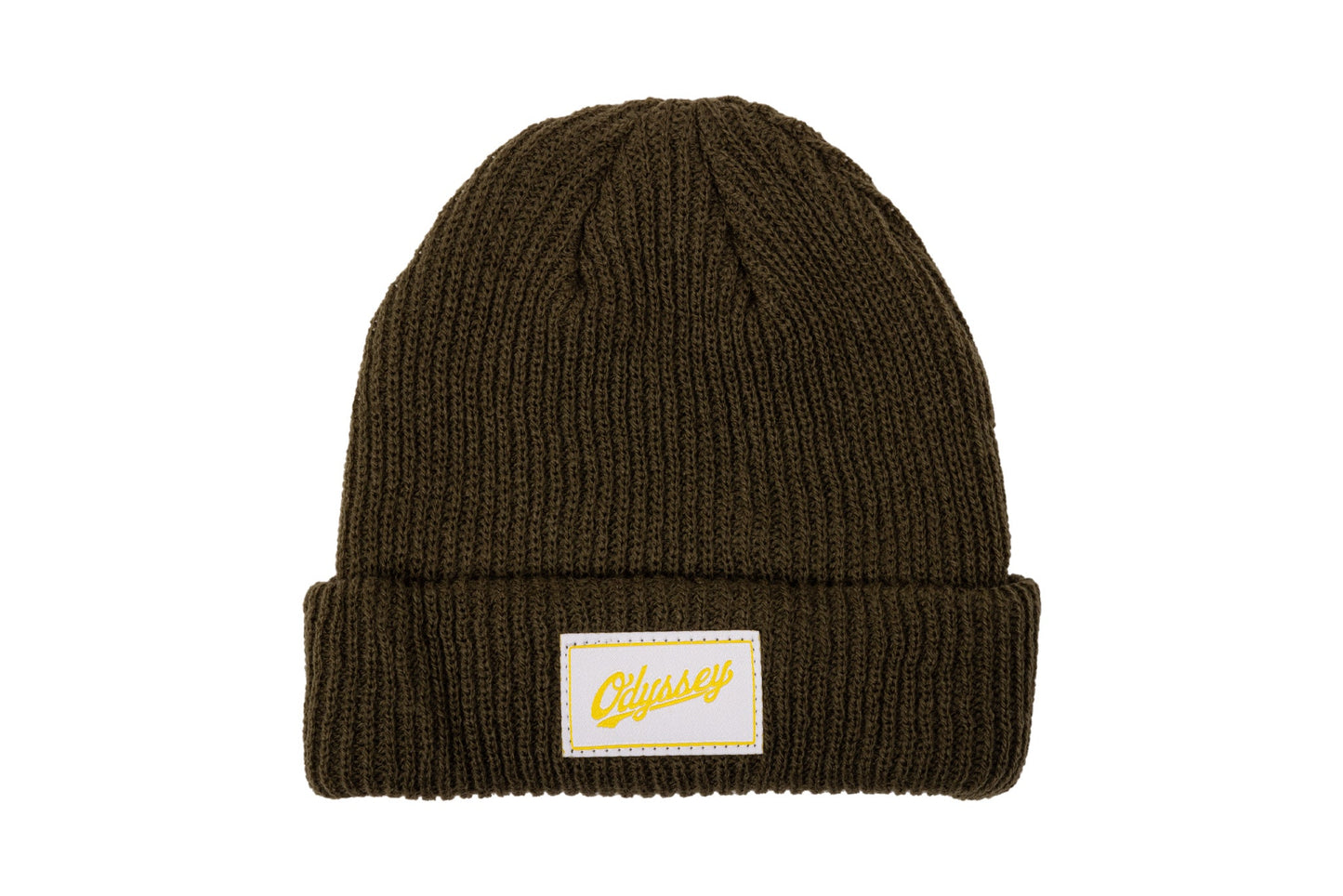 Odyssey Slugger Label Beanie (Green with White Label) available at 5150bmx.com