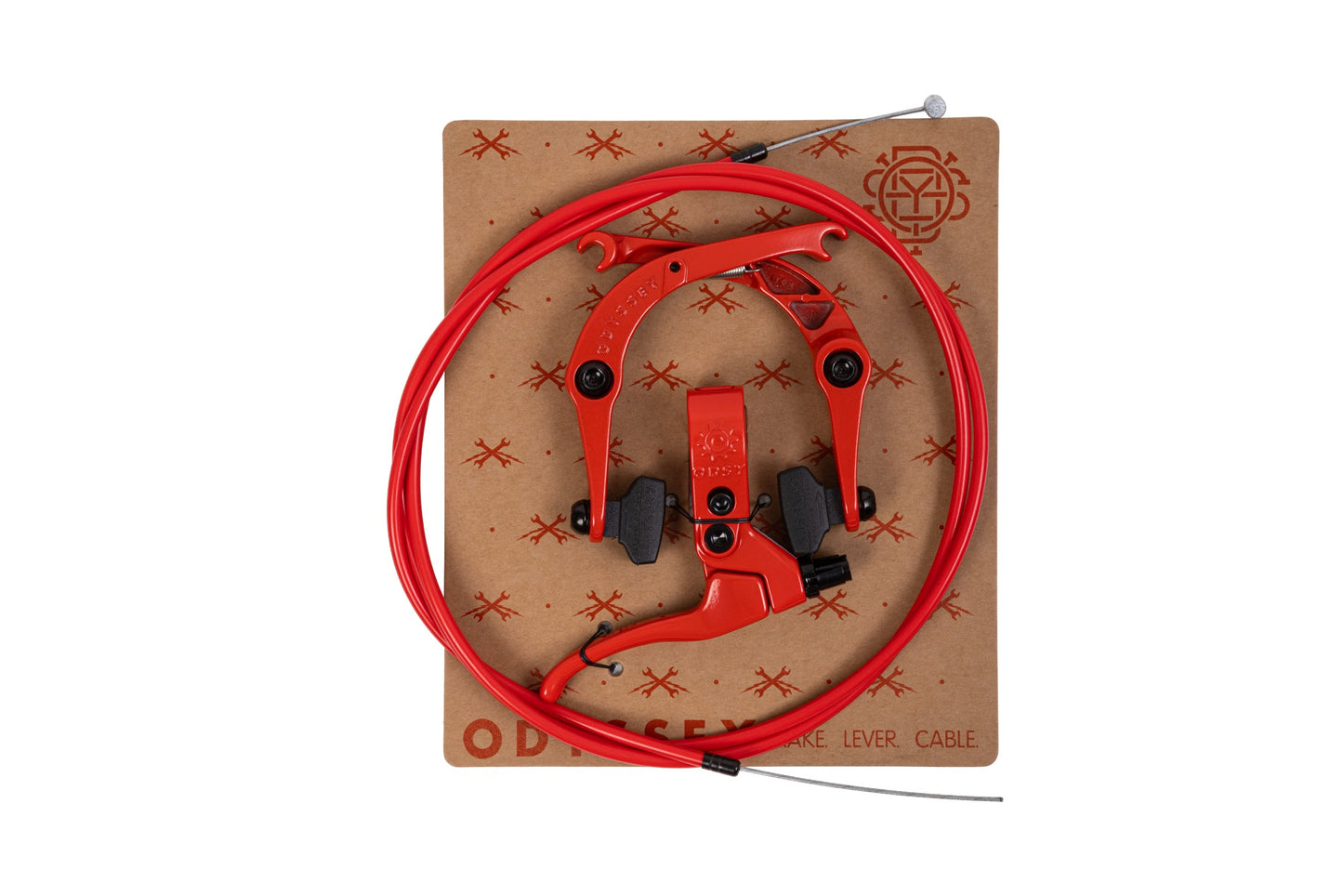 Odyssey Springfield Brake Kit (Fire Engine Red) available at 5150bmx.com