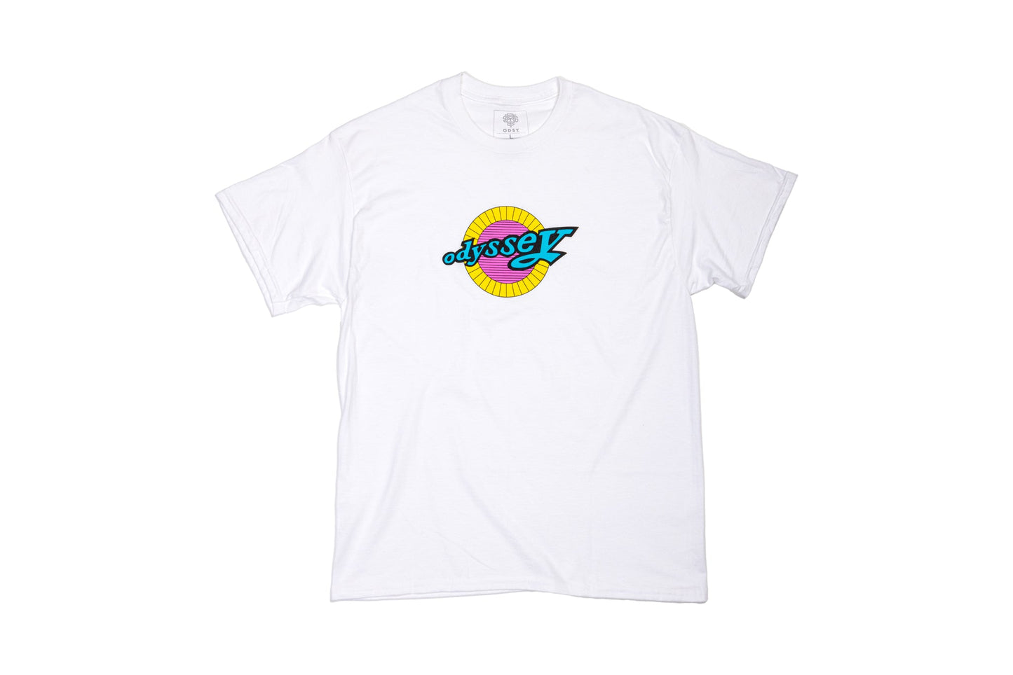 Odyssey Super Retro Tee (White w/ Multicolor Ink) available at 5150bmx.com