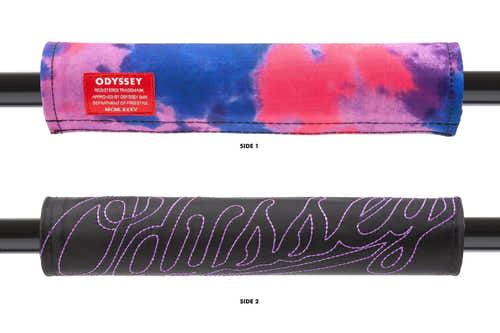 Odyssey Reversible Bar Pad (Tie-Dye/Big Stitch Purple) available at 5150bmx.com