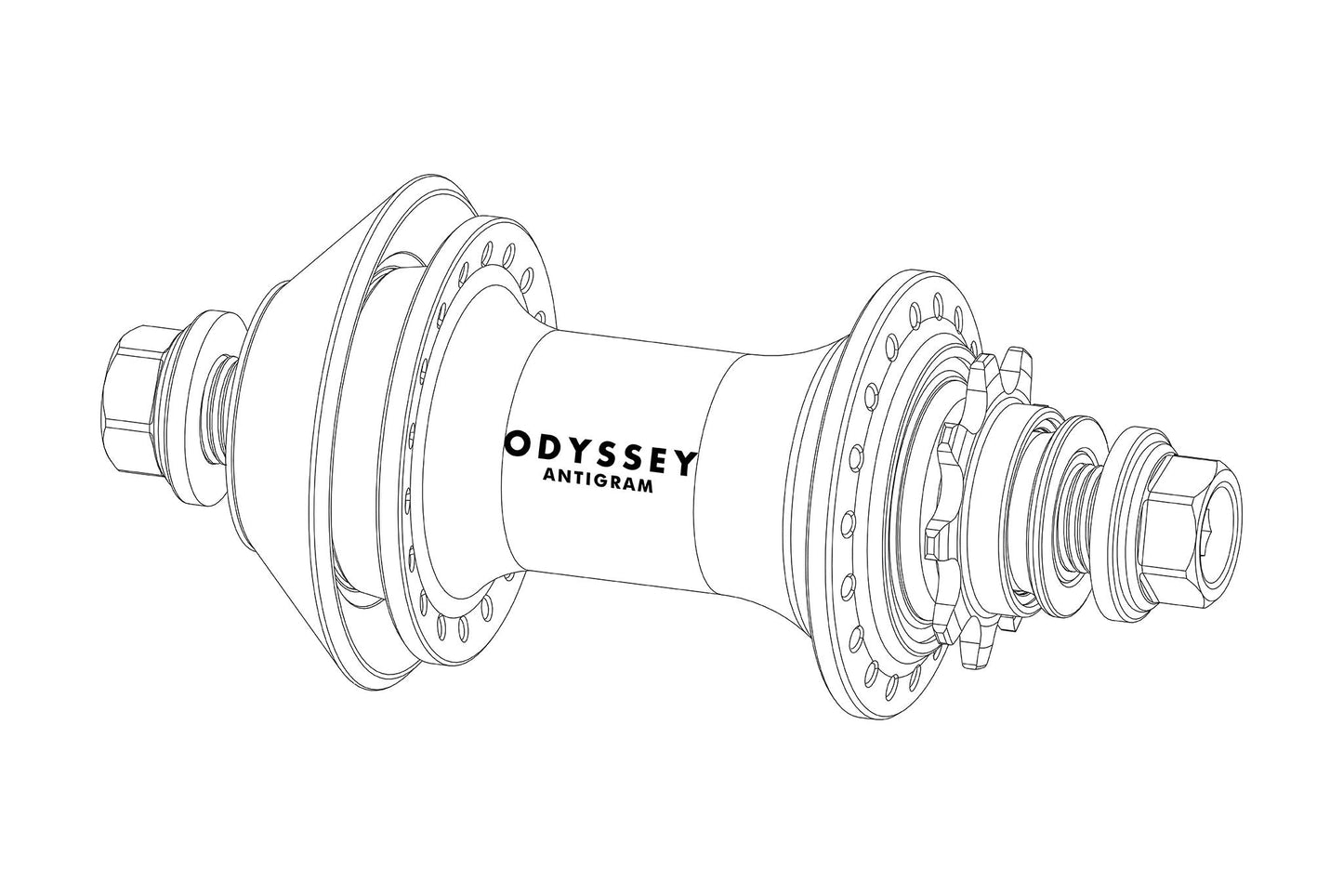 Odyssey Antigram Cassette Hub Parts (v1/v2) available at 5150bmx.com