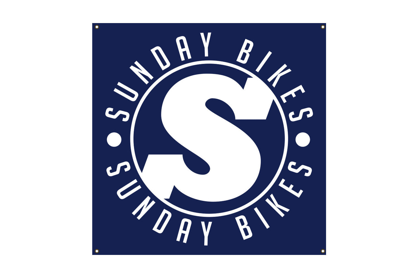 "S" Banner (3' x 3' Blue) - Available at 5150bmx.com