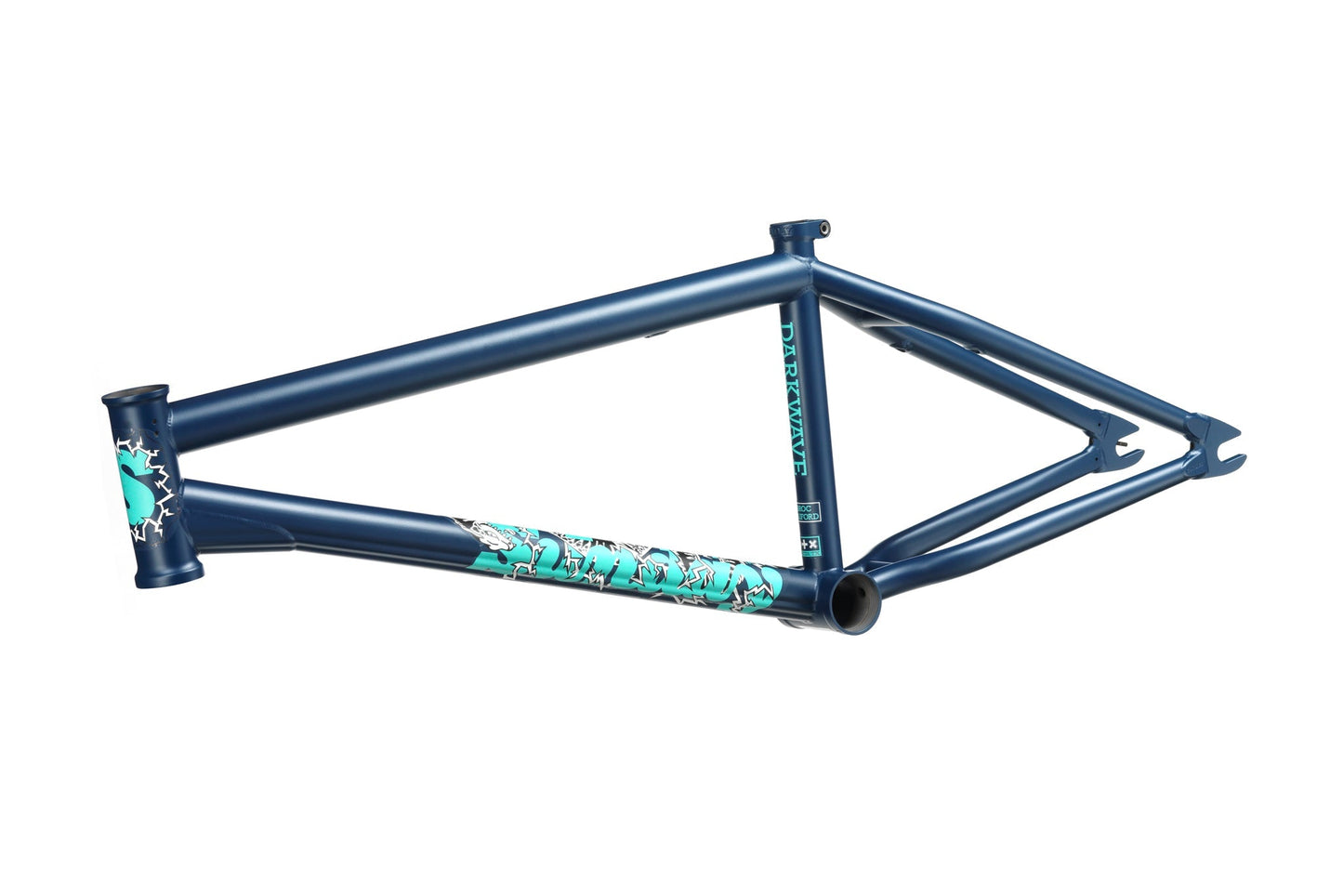 Sunday Darkwave Frame (Matte Midnight Blue w/ Green Eel Stickers) available at 5150bmx.com