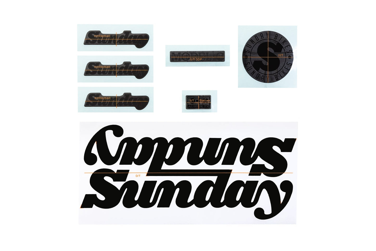 Sunday 2022 Model C Die-Cut Sticker Kit available at 5150bmx.com