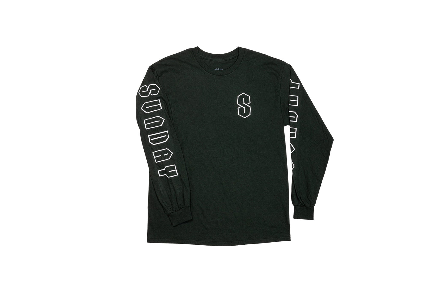 Sunday Cool S Long Sleeve (Forest Green with White Ink) available at 5150bmx.com