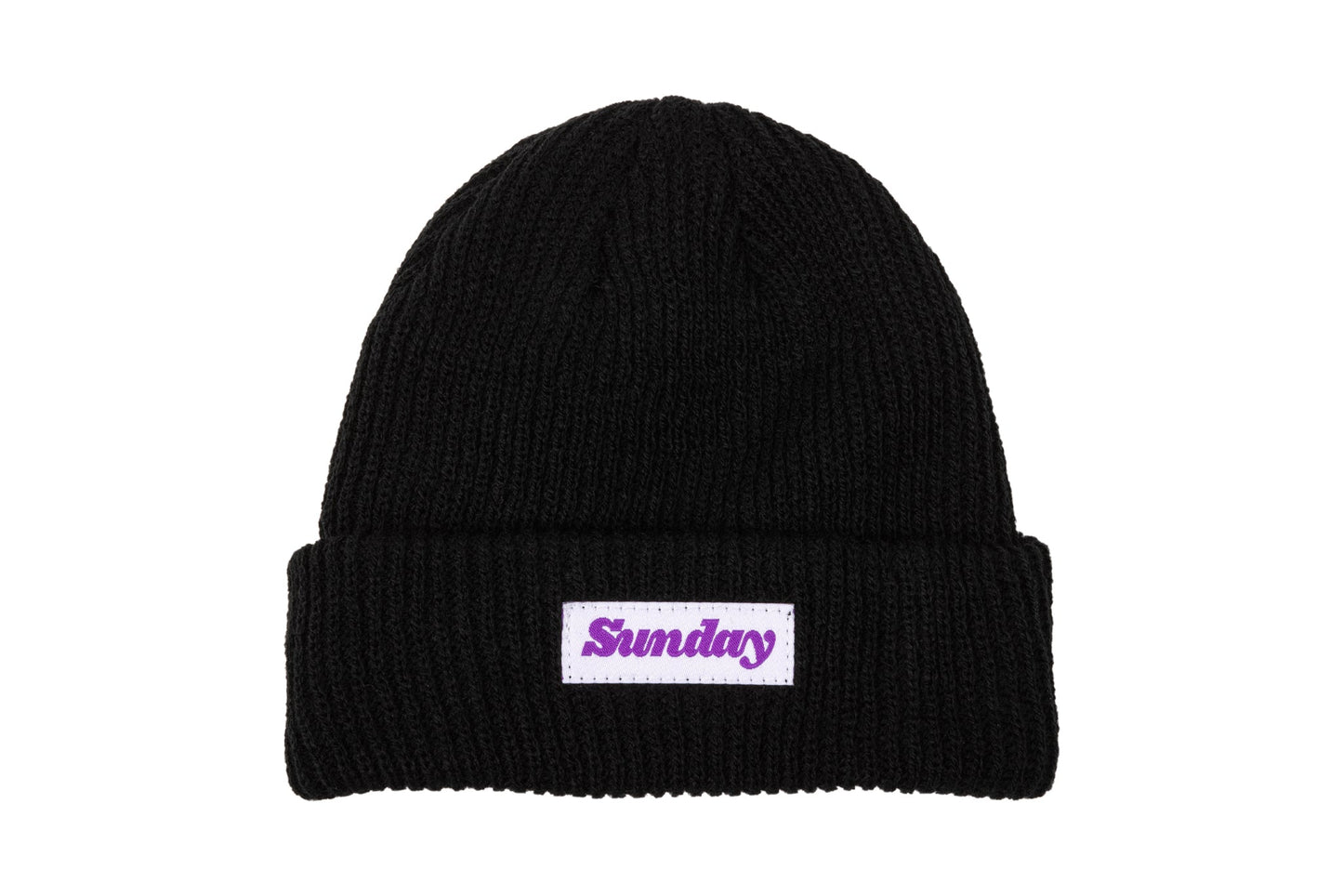 Sunday Classy Beanie (Black w/ White Woven Label) available at 5150bmx.com