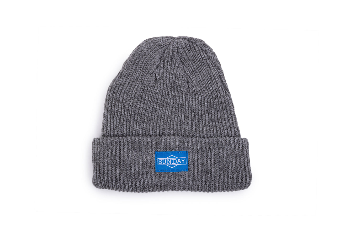 Sunday Cornerstone Beanie (Grey with Blue Woven Label) available at 5150bmx.com