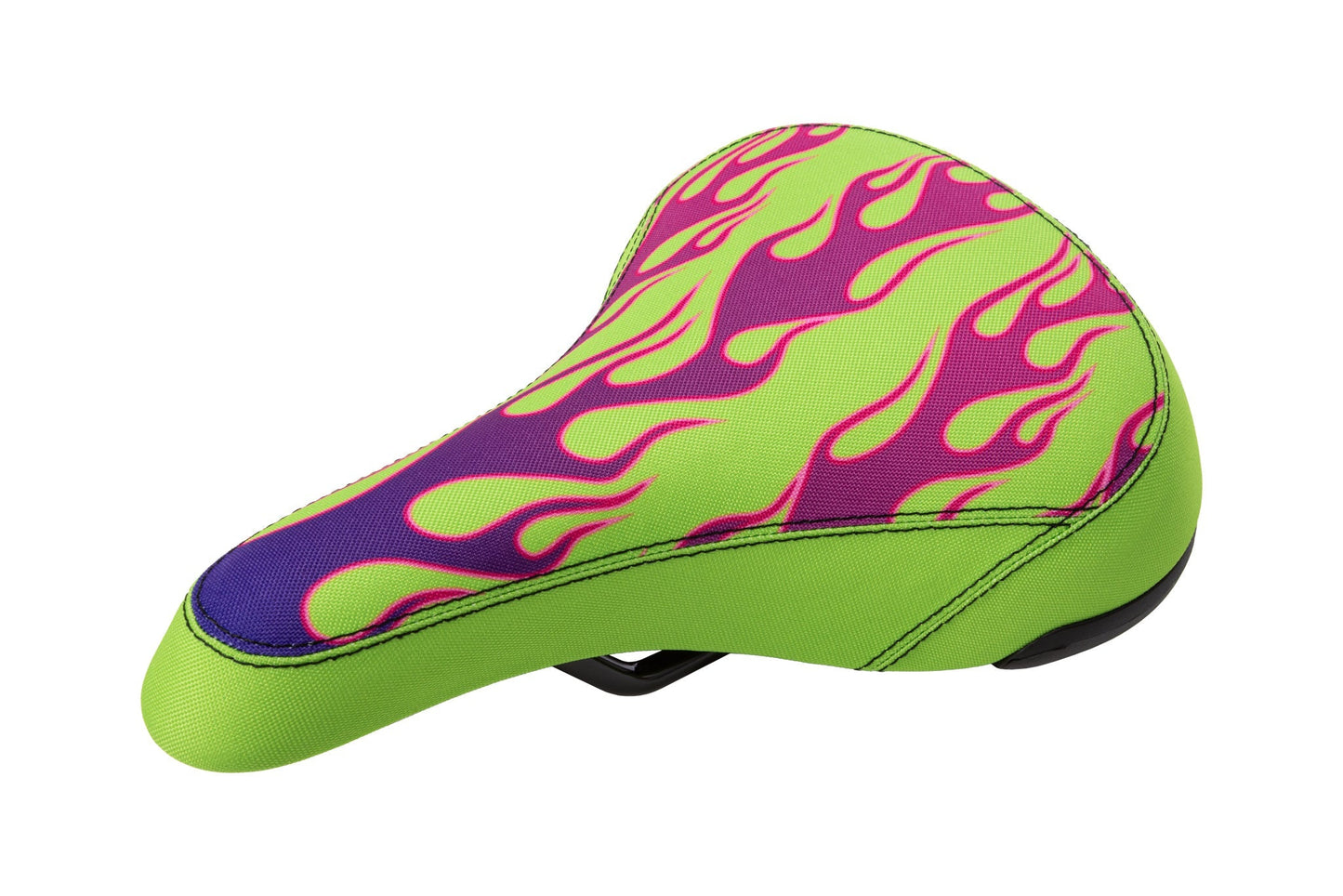 Sunday Flames Cruiser Railed Seat (Purple/Green) available at 5150bmx.com