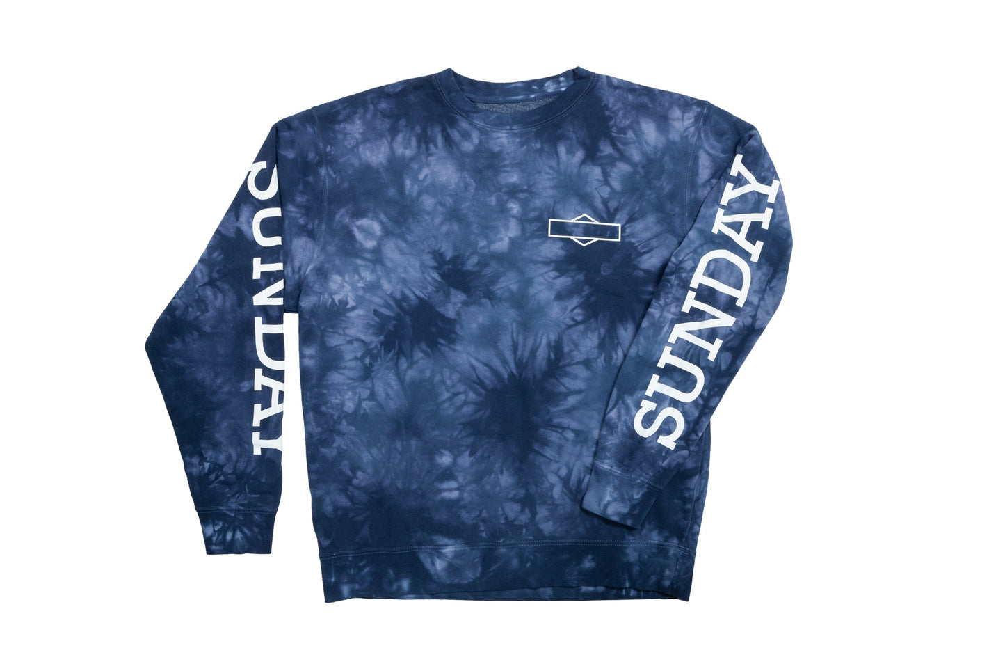 Sunday Rockwell Box Crewneck Sweatshirt (Tie-Dye Navy) available at 5150bmx.com