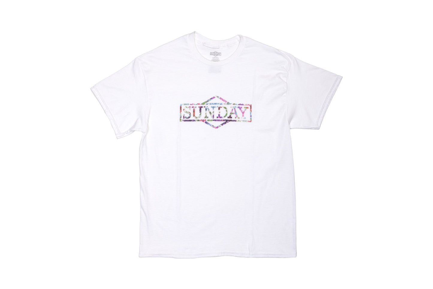 Sunday Wallflower Tee (White w/ Floral Pattern Fill) available at 5150bmx.com