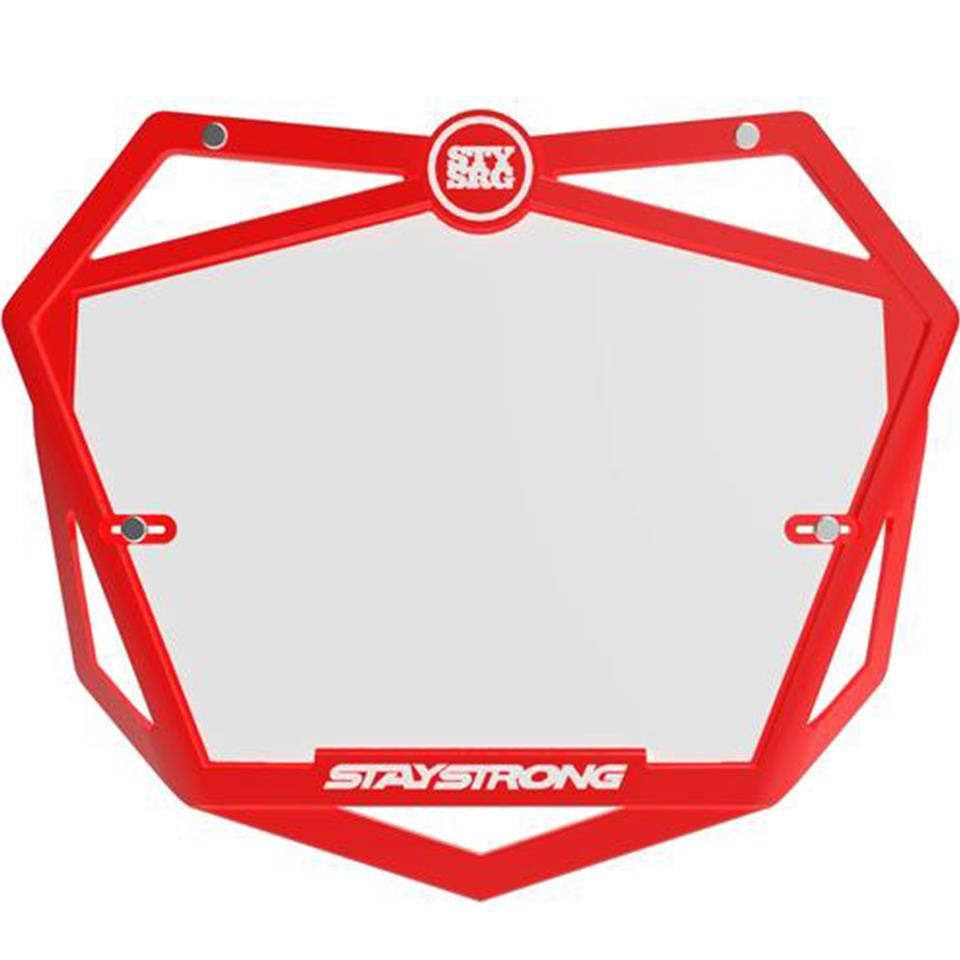 Stay Strong Primo 3D Pro Race Number Plate available at 5150bmx.com