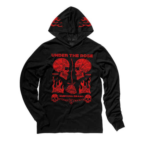 Subrosa Rose Malone Hooded Long Sleeve Shirt - Black available at 5150bmx.com