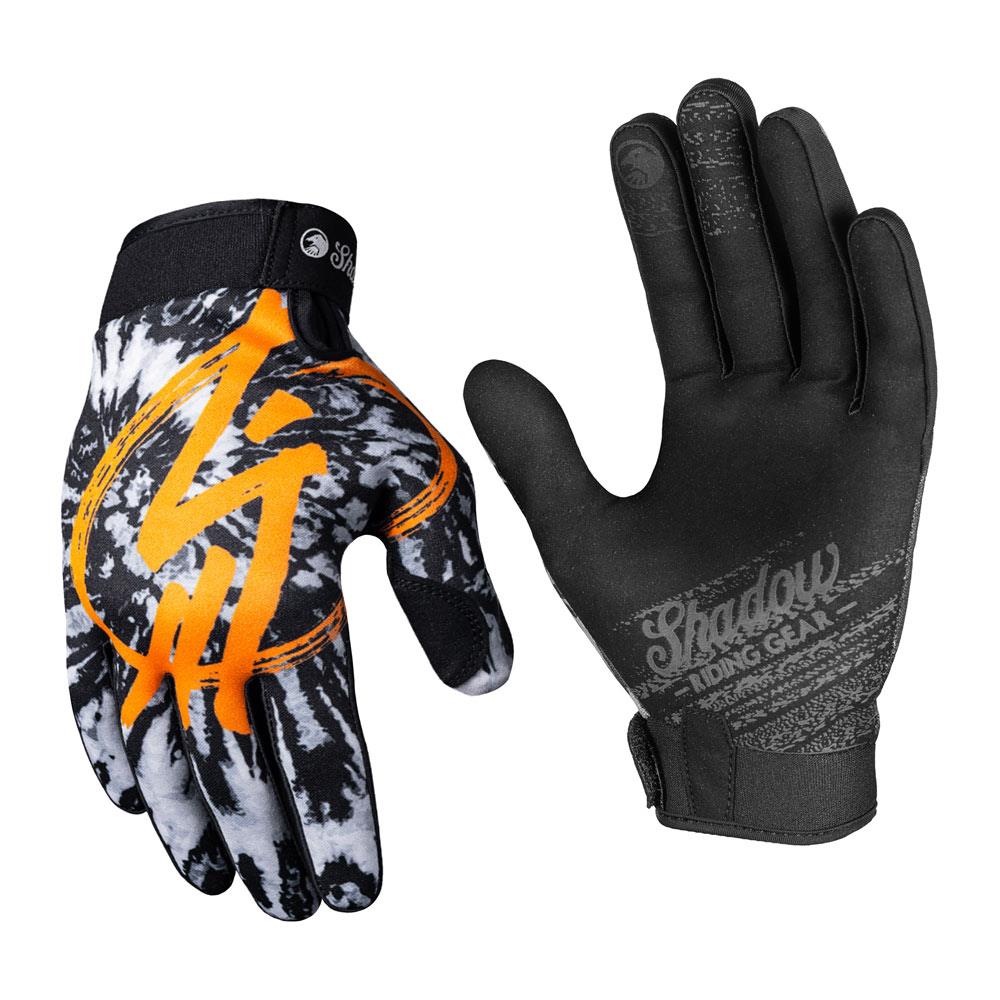 Shadow Conspire Gloves - Tangerine Tye Die available at 5150bmx.com