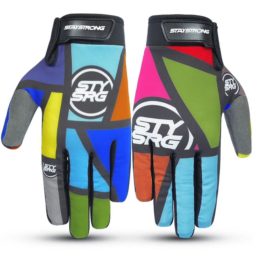 Stay Strong Mondrian Gloves - Multi available at 5150bmx.com
