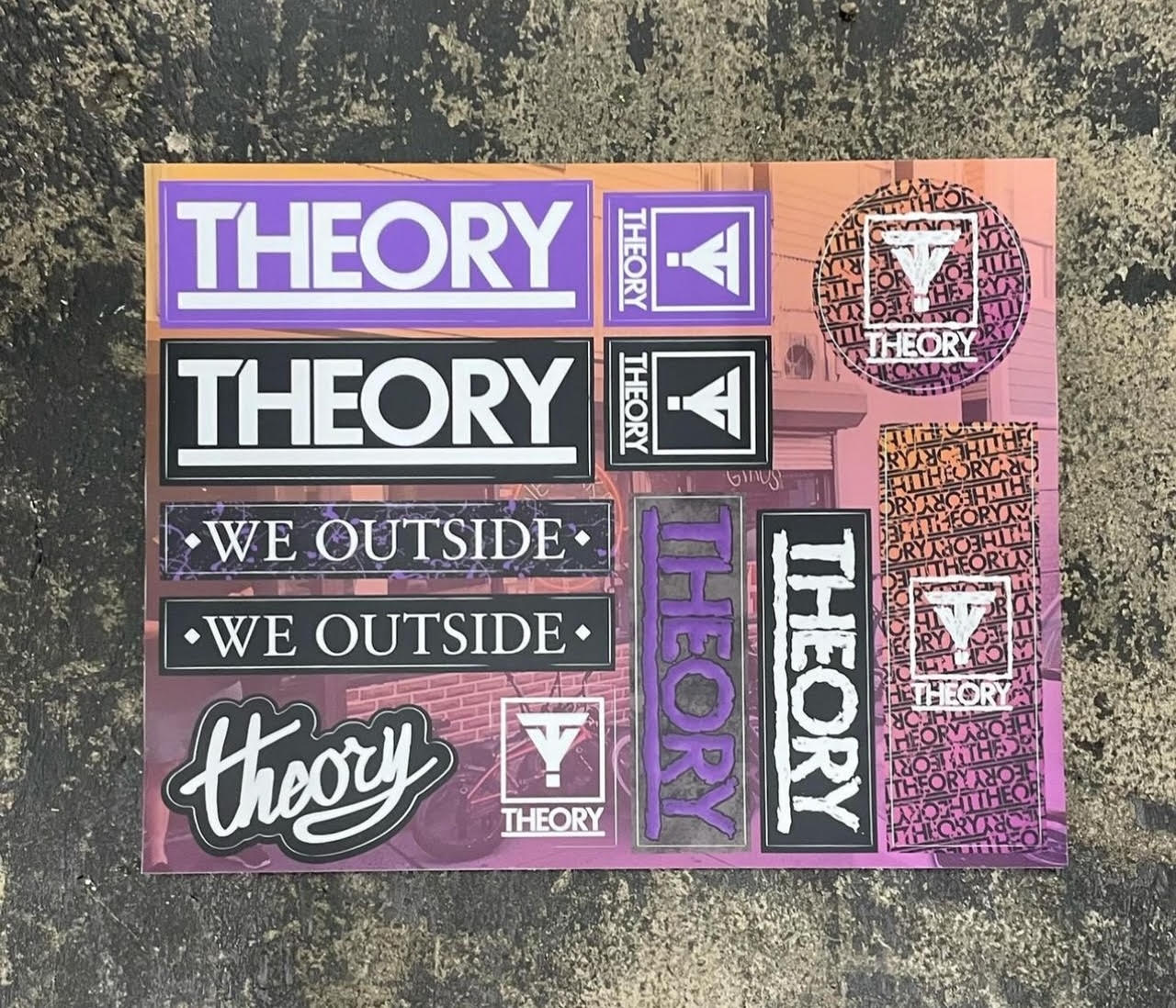 THEORY 8.5" X 11" STICKER SHEET available at 5150bmx.com