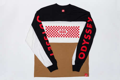 Vans x Odyssey Long Sleeve Jersey (Off-White/Black/Red - 40th Anniversary) available at 5150bmx.com
