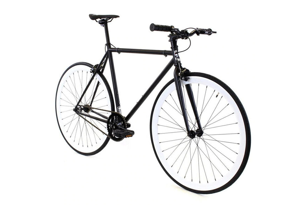 GOLDEN CYCLES DOMINO COMPLETE BIKE BLACK w/WHITE RIMS