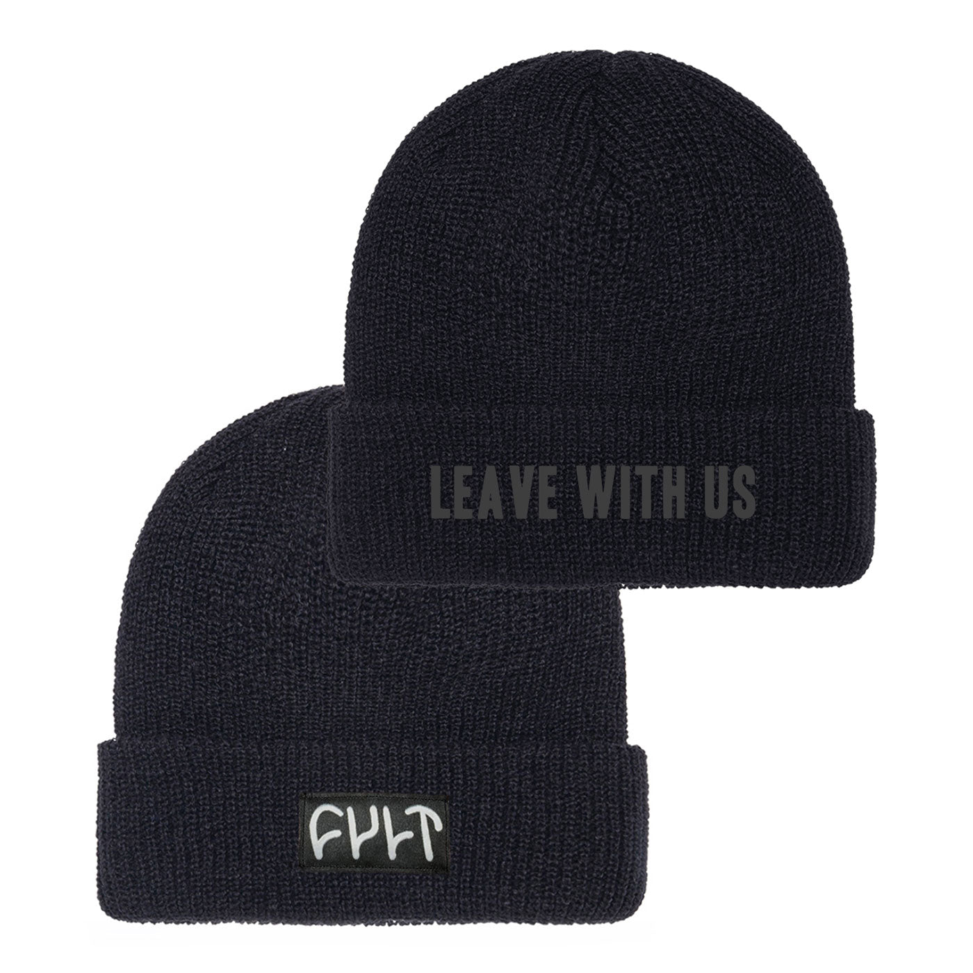 Leave With Us Beanie / black