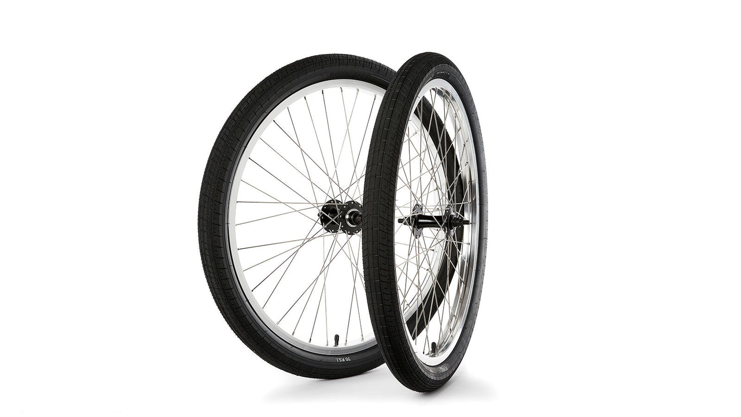 26" COVID CRUISER WHEELSET BLACK W/BLACK HUBS & BLACK TIRES - 5050 Bike & Skate